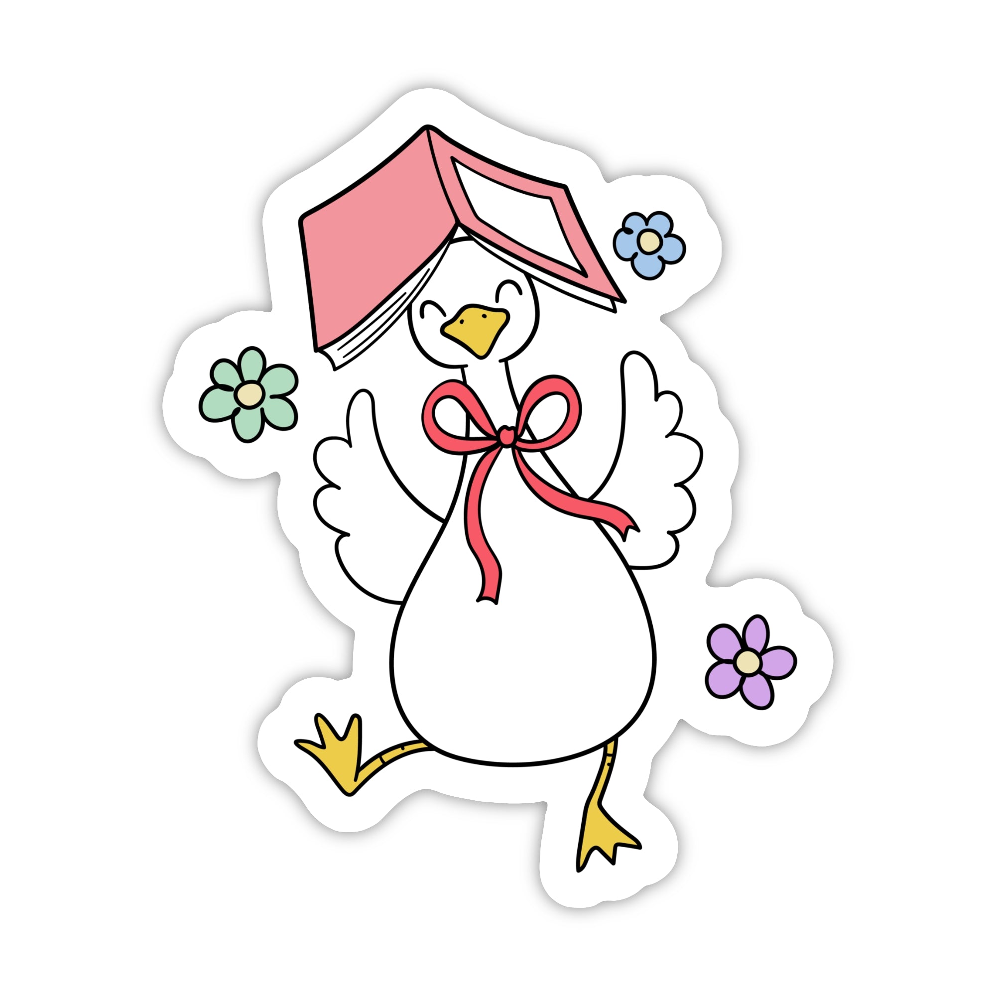 Silly Goose Book Lover Sticker