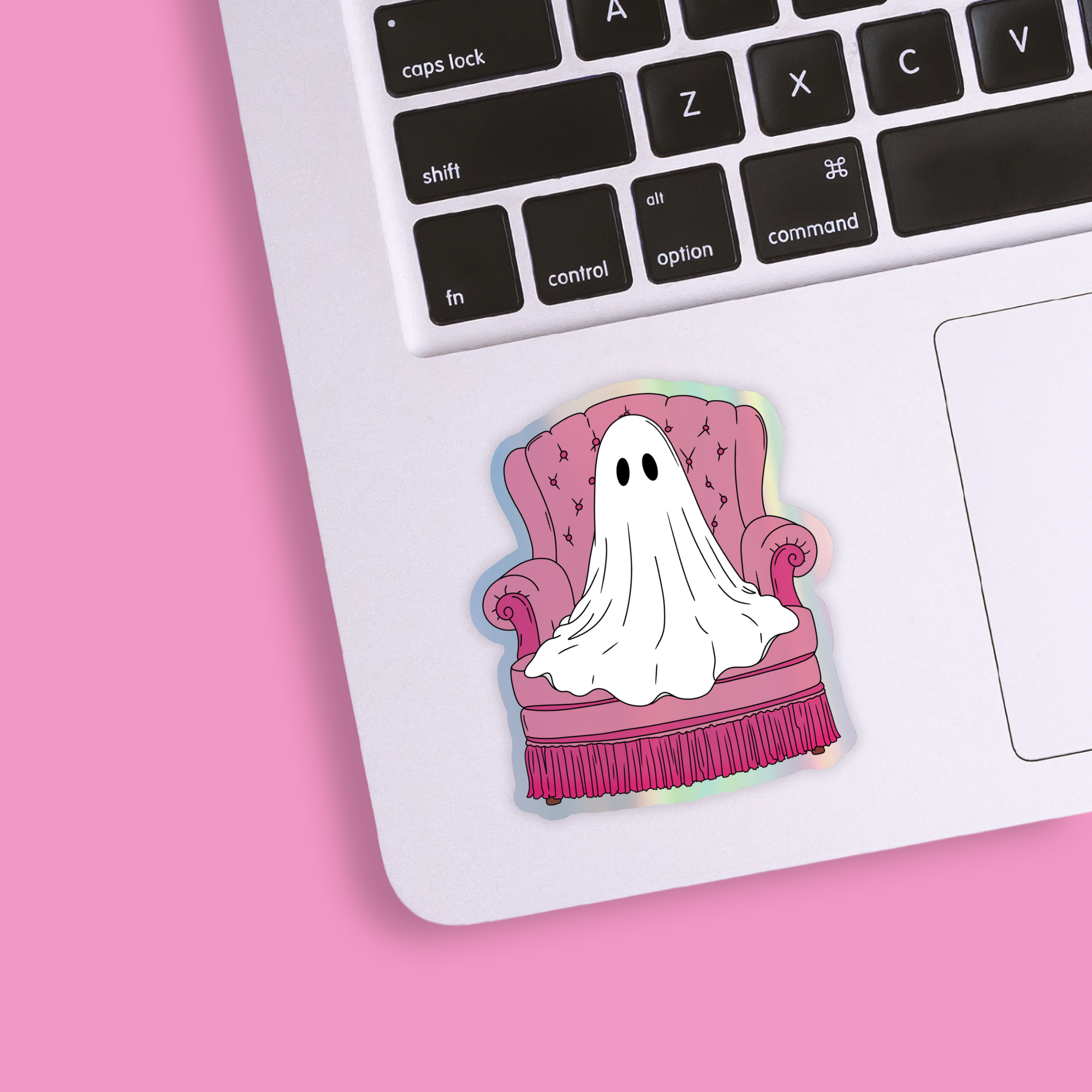 Hauntingly Cozy Holographic Sticker