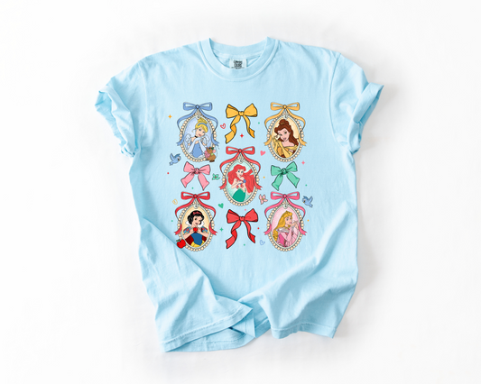 Coquette Bow Disney Princesses Comfort Colors Tee
