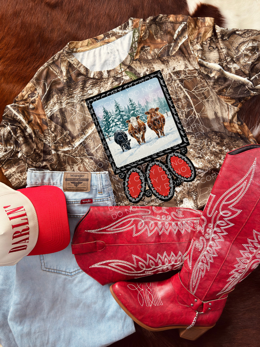 Winter Cows Turquoise PNG (red)