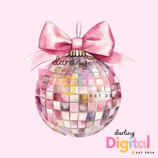Pink Disco Ornament PNG