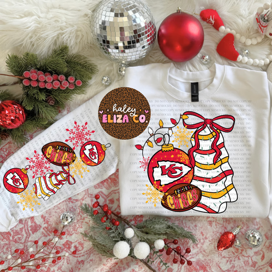 Christmas Trees Kansas City Football Collage Crew w/sleeves