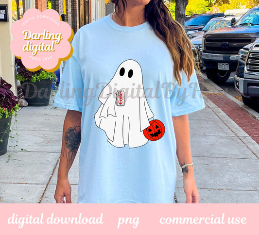 Halloween Diet Coke Ghost PNG, funny ghost crew, Halloween gifts, Diet Coke Ghost PNG, Cute Ghost PNG, Halloween Dr Pepper Ghost
