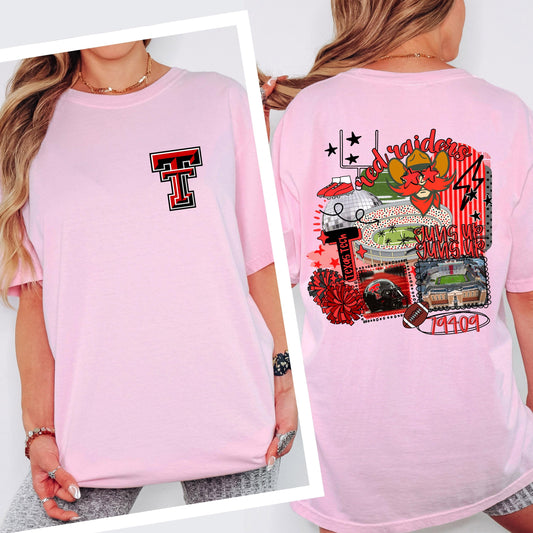 Comfort Colors® Texas Tech University Collage Tee Front & Back Tee