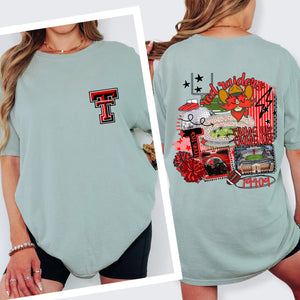 Comfort Colors® Texas Tech University Collage Tee Front & Back Tee