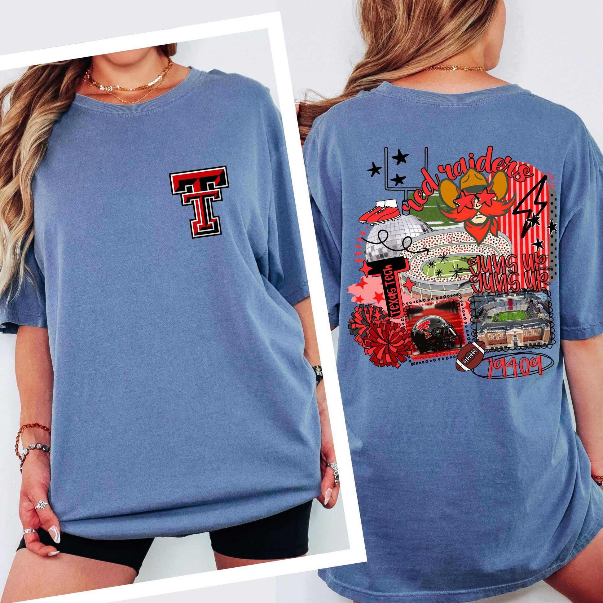 Comfort Colors® Texas Tech University Collage Tee Front & Back Tee