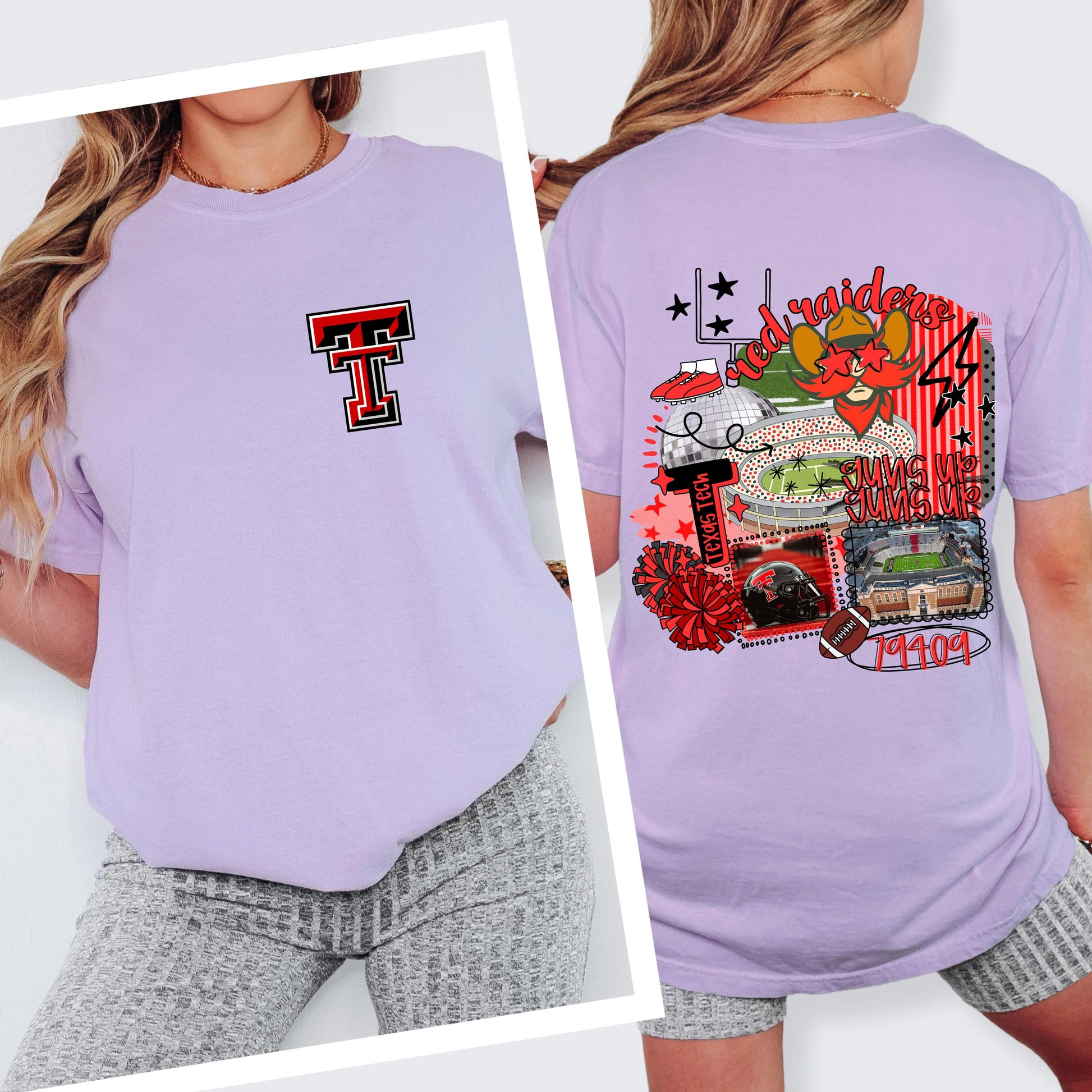 Comfort Colors® Texas Tech University Collage Tee Front & Back Tee